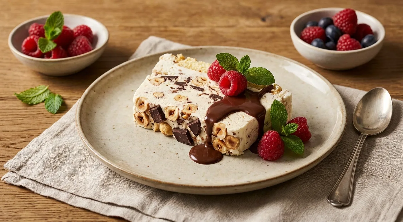 Wiener Parfait – Halbgefrorenes Dessert mit Nüssen oder Schokolade