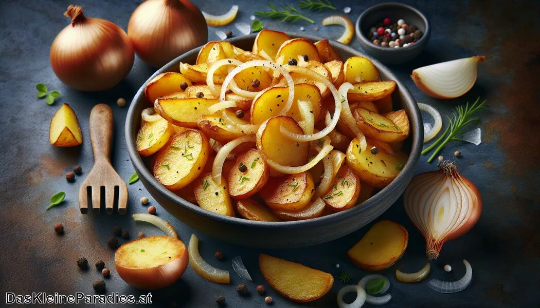 Braterdäpfel – Gebratene Kartoffelscheiben mit Zwiebeln - Paradies