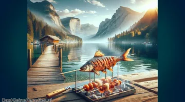 Steckerlfisch – Gegrillter Fisch am Spieß, besonders beliebt am Wolfgangsee