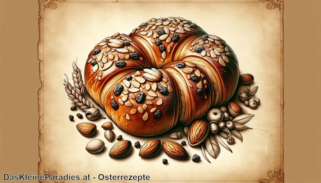 Hefezopf mit Mandeln und Rosinen - Paradies